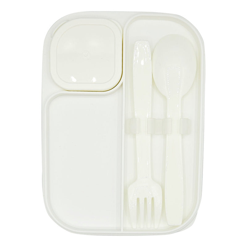 Contenedor De Alimentos Con Cubiertos Hermético Multicolor / 2415-4646