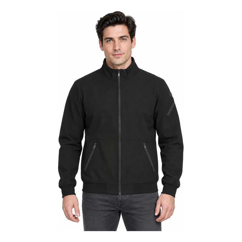 Chamarra Softshell De Hombre Mod. Cw90-pol8728 Greenlander® Negro G Lisa