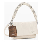 Bolso De Mujer Mediano Con Relieves 26saxpbb/1008 Desigual® Beige Relieves Níquel