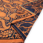 Chalina Chal Elegante Suave Para Mujer 130x130cm Naranja Naranja Geométrico Unitalla