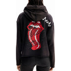 Sudadera The Rolling Stones Oversize 23wwsk58/2000 Desigual® S Negro The Rolling Stones