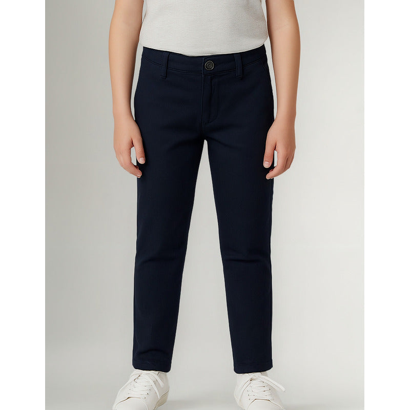 Pantalón Juvenil De Vestir Casual Mod.530 Marca Mayoral® Azul Marino Liso 12