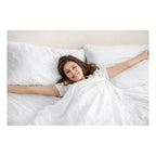 Juego De Sábanas King Size Algodón Y Poliéster + Fundas Blanco Liso