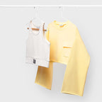 Sudadera Corta Con Blusa Juvenil 6402 Marca Mayoral® 16 Años Vainilla Lisa