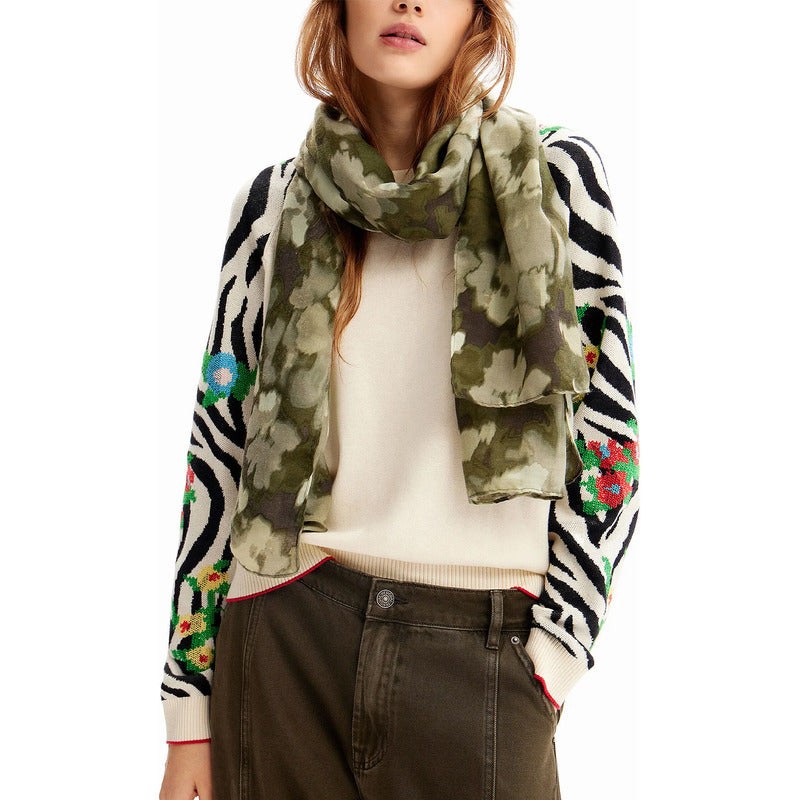 Chalina Ligera Suave Casual Para Mujer Marca Desigual® Multicolor 23wawa29/4000 Unitalla