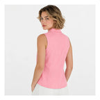Blusa Cuello Camisero Lazos Frontales 2425 London Fashion® Rosa Lisa Ch