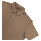 Playera Polo Para Hombre Piqué Stretch Transpirable Bobois® Camello M Cuadriculado