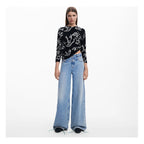 Suéter Ligero Para Mujer 25swjf04/2000 Marca Desigual® Negro Letras Xxl