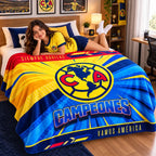 Frazada Ligera Super Suave Matrimonial Futbol Providencia® Equipo 500 G Campeones America