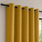Set De Cortinas Blackout  Impermeables 1.37 X 2.13mts Luna® Mostaza
