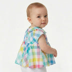 Blusa Casual Para Niña Mod.1187 Marca Mayoral® Aguamarina Geométrico 24 Meses