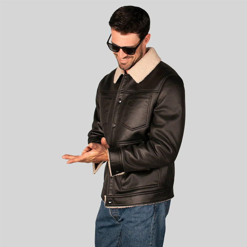 Chamarra Tipo Gamuza Cuello Sherpa Cw89-gam7284 Greenlander®