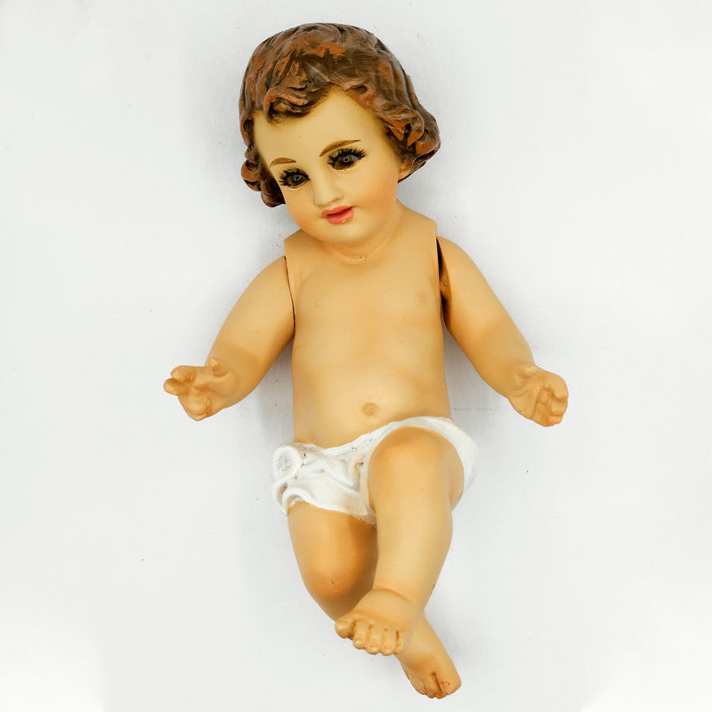 Imagen Religiosa De Resina Niño Dios 20cm Multicolor