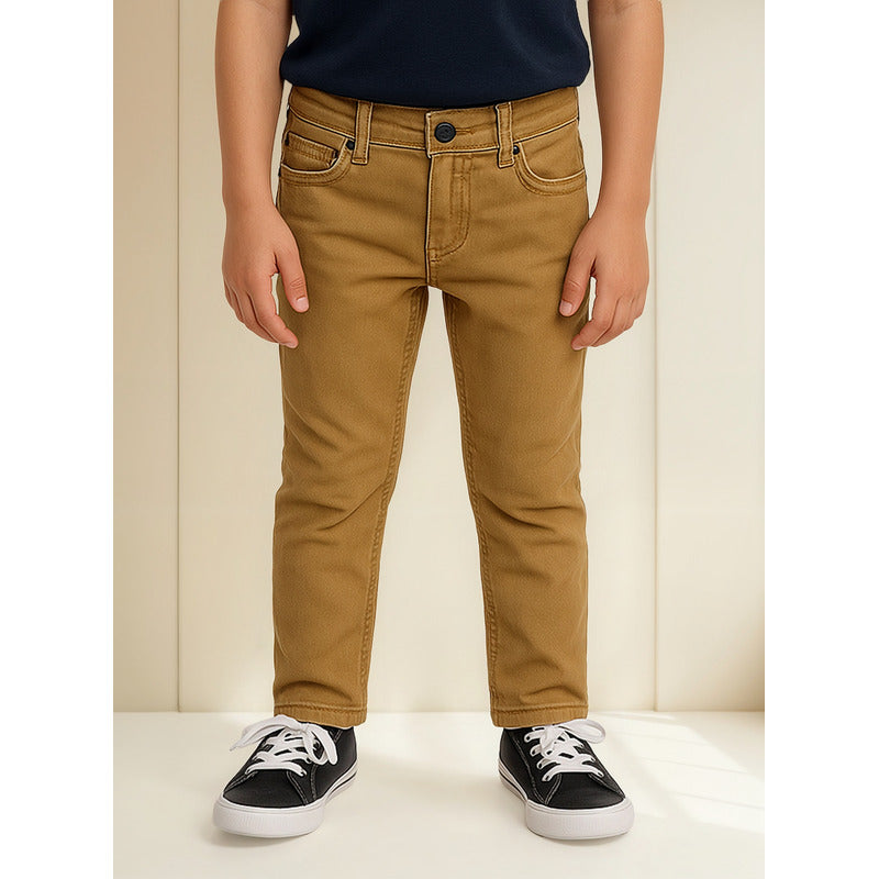 Pantalón Gabardina Para Niño Mod.3517 Marca Mayoral® Dorado Oscuro Liso 8