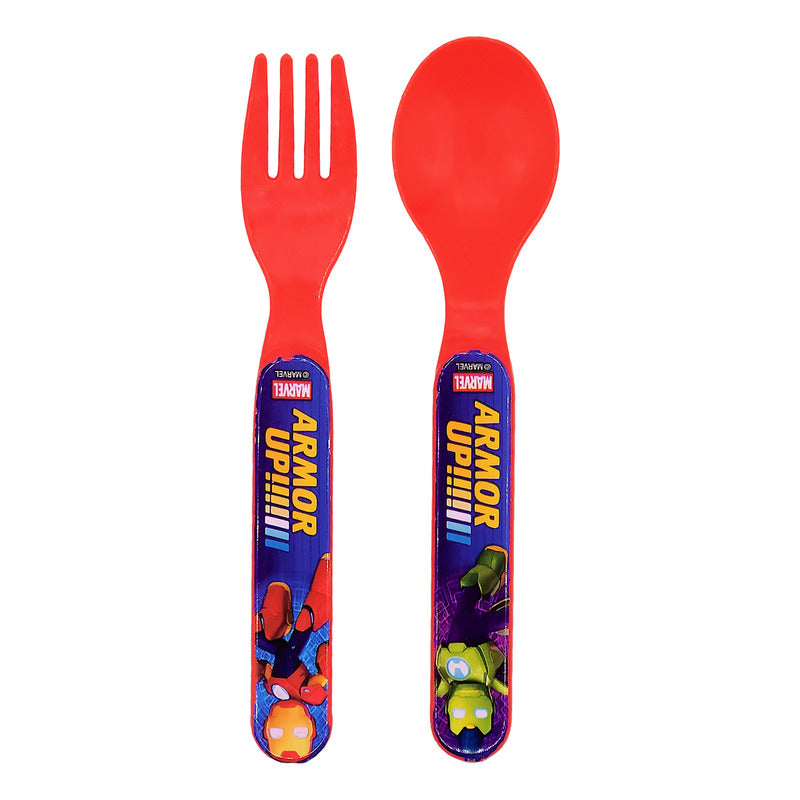 Juego De Cubiertos De Plástico Con Estuche Diseños Infantil