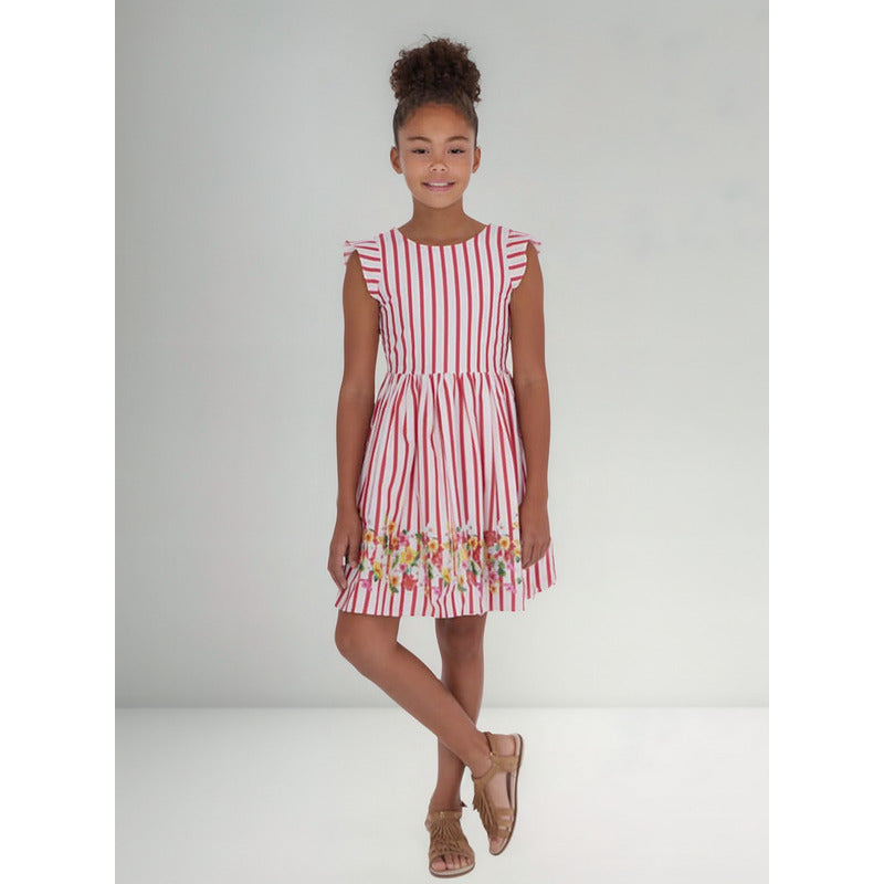 Vestido Cómodo Para Niña Mod.6984 Sandia Marca Mayoral® Sandia Rayas 16 Años