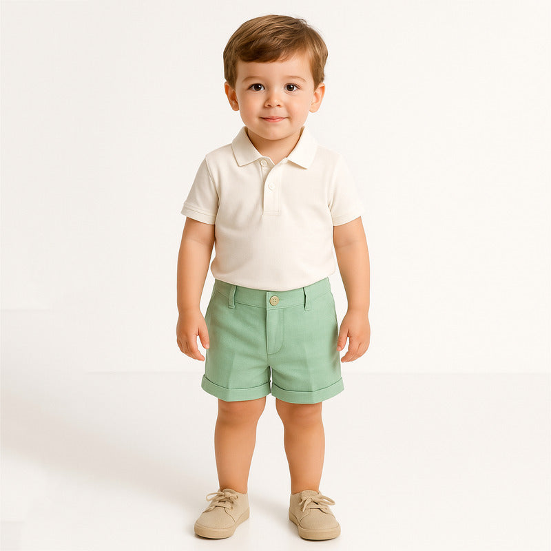 Bermuda Lino Para Bebe Mod.1237 Eucalipto Marca Mayoral®