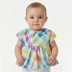 Blusa Casual Para Niña Mod.1187 Marca Mayoral® Aguamarina Geométrico 24 Meses
