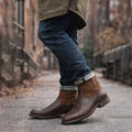 Bota Elegante De Piel Para Caballero M.l2126531 Marca Levís® Marrón Liso 27 Mx