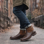 Bota Elegante De Piel Para Caballero M.l2126531 Marca Levís® Marrón Liso 27 Mx
