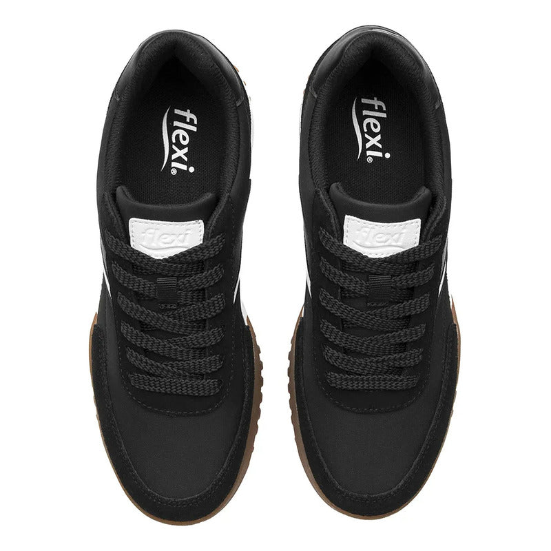 Tenis Casual Retro Para Mujer Mod.138501 Marca Flexi®