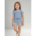 Short De Niña Con Bordado Mod.216-9011al Marca Losan®
