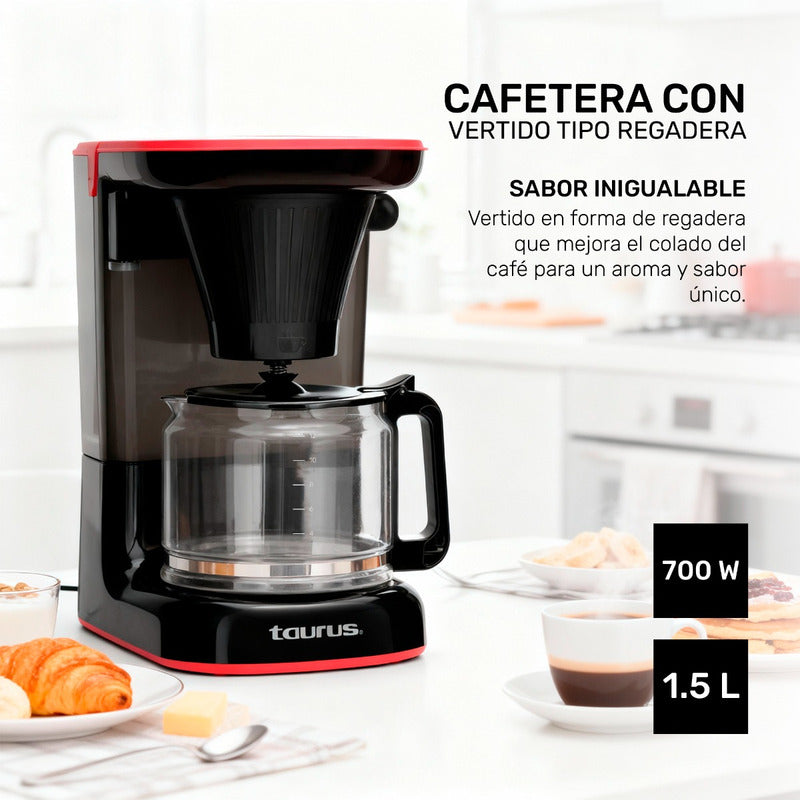 Cafetera Taurus Velvet Coffee 1.5l Café Aroma Intenso Negro