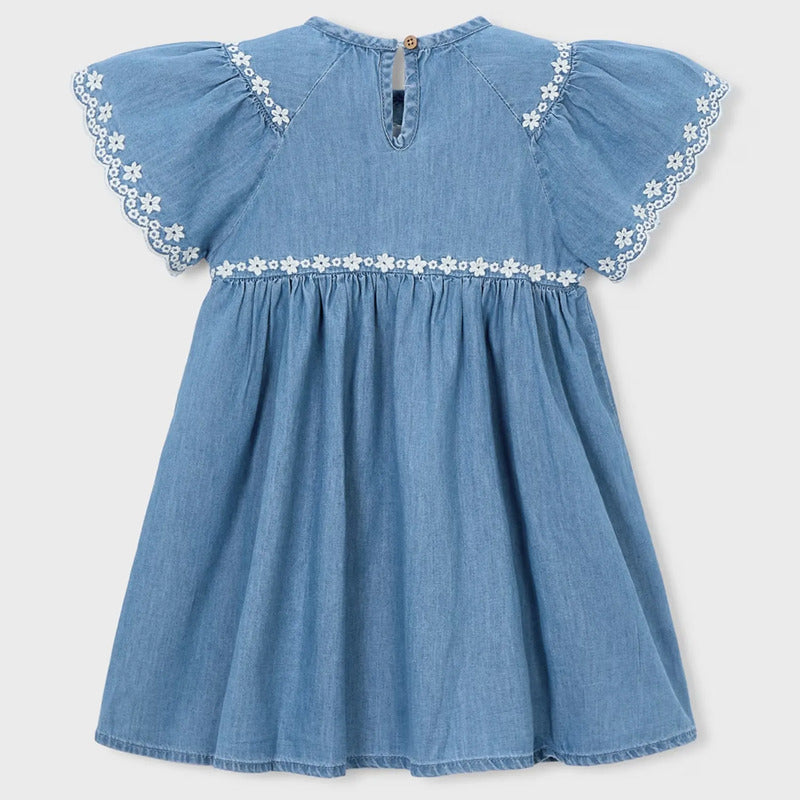 Vestido Con Detalles Bordados Para Niña 3927 Marca Mayoral® Medio Lisa 2 Años