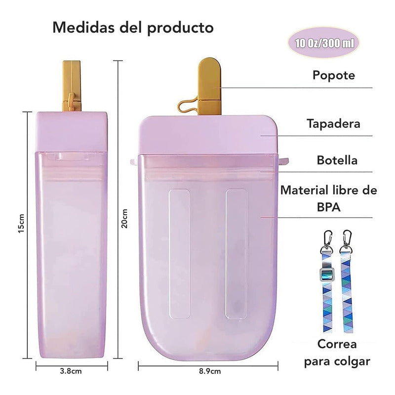 Cantimplora Botella Para Niños 300ml Mod. Paleta