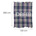Cobija Mexicana Tilma De Color Mod.fl 2x1.50m Económica Cuadros 1.1 Kg Morado