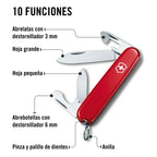 Victorinox Navaja Recruit, Roja, 10 Usos Color Rojo