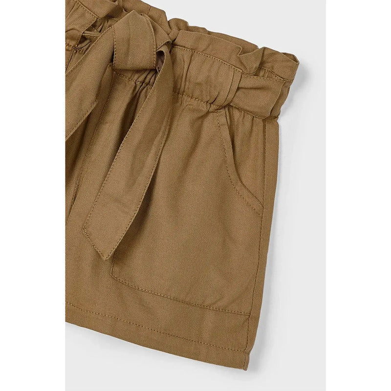 Short Para Niña Cintura Elástica Mod.3202 Marca Mayoral® Cacao Lisa 9 Años