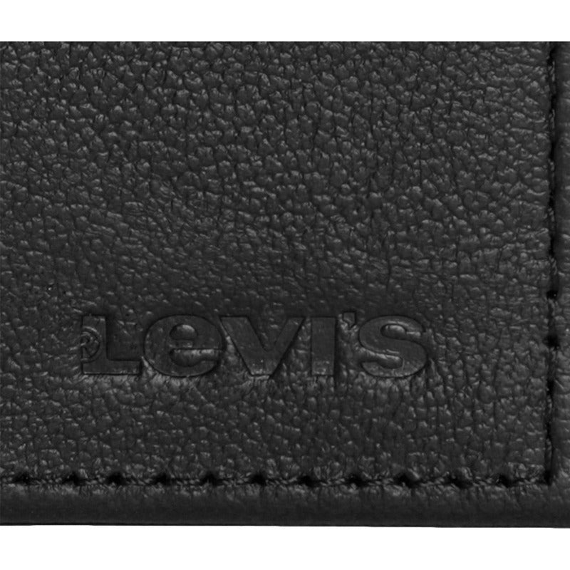 Billetera De Hombre Bifold Mod.87522-0090 Marca Levi's® Negro Liso