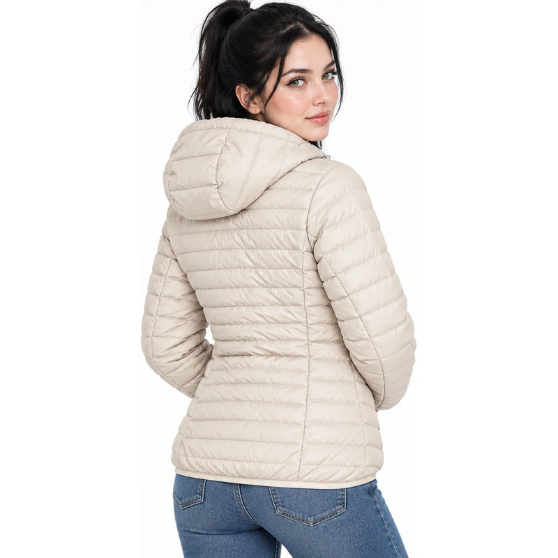 Chamarra De Pluma Para Mujer Dw90-pol7642 Greenlander® Beige M Capitonado