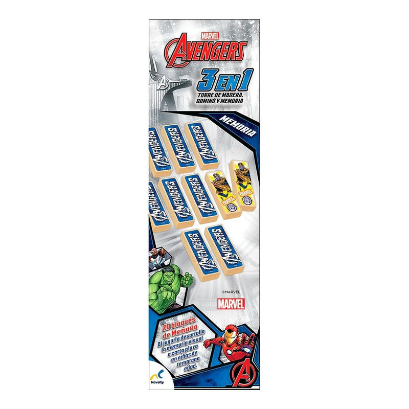 Juego Torre De Madera 3 En 1 Avengers Mod.jca-3085 Novelty®