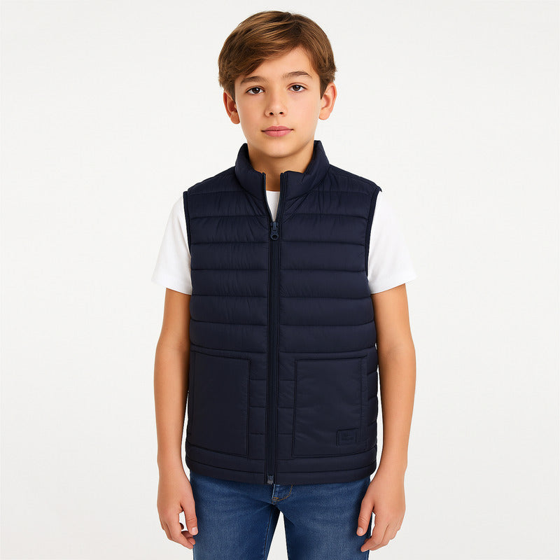 Chaleco Capitonado Casual Para Niño Mod.6342 Marca Mayoral® Azul Marino 18