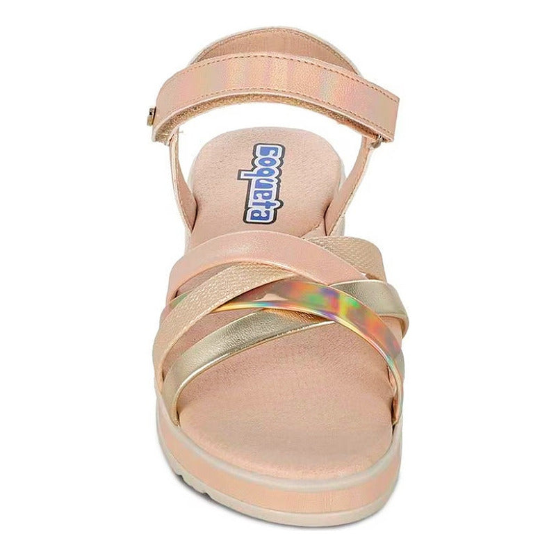 Sandalia Para Niña Mod. 112300-o Marca Coqueta Y Audaz®