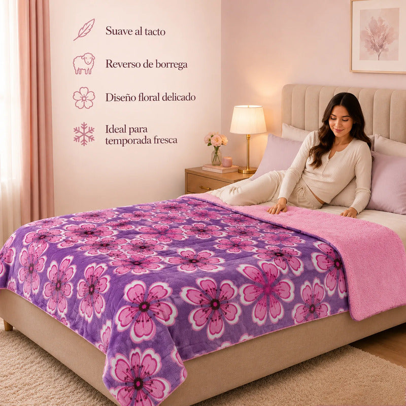 Edredón Borrega Soft Sobrecamero 2x2.20m Marca Providencia® Multicolor Malaga