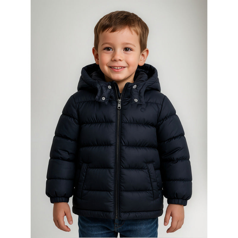 Chamarra De Niño Gorro Desmontable Mod.412 Mayoral® Marino 4 Años Liso