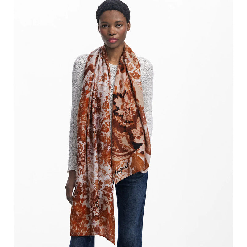 Pashmina Ligera Suave Casual Para Mujer Marca Desigual® Multicolor 25wawa16/7038 Unitalla