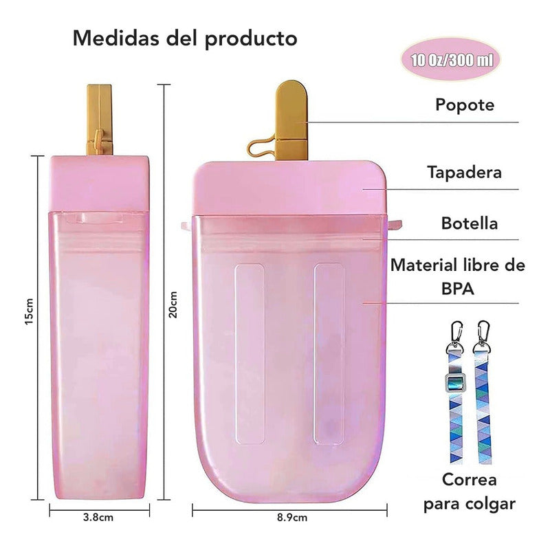 Cantimplora Botella Para Niños 300ml Mod. Paleta