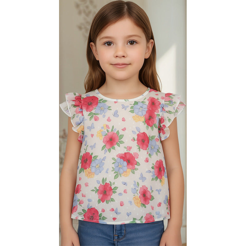 Blusa Holgada Floreada Para Niña Mod.3179 Marca Mayoral®