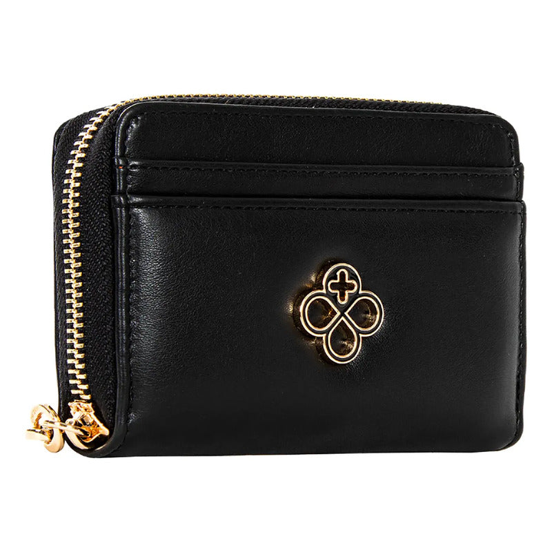 Cartera Monedero Con Cierre Para Dama M.ji620 Jaime Ibiza® Negro Liso