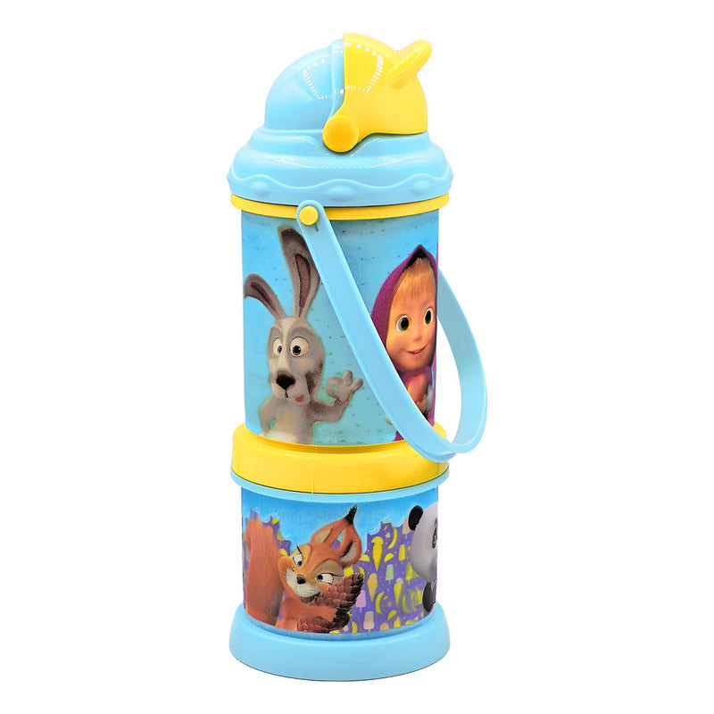 Botella De Agua Con Compartimento Diseño Infantil