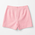 Falda Short Con Encaje Para Mujer 45-26 London Fashion® Rosa Lisa M