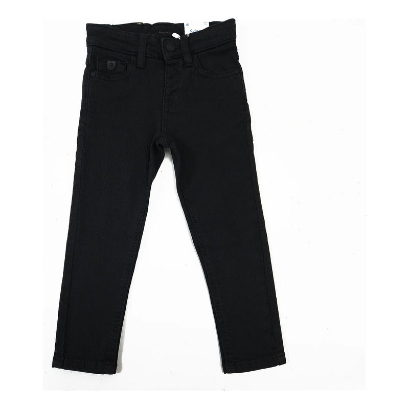 Pantalón De Mezclilla Para Niño Mod.4583 Marca Mayoral® Negro Liso 2