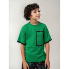 Playera Oversize Fit Para Niño Mod.6046 Marca Mayoral Clorofila Líneas 18 Años Lisa