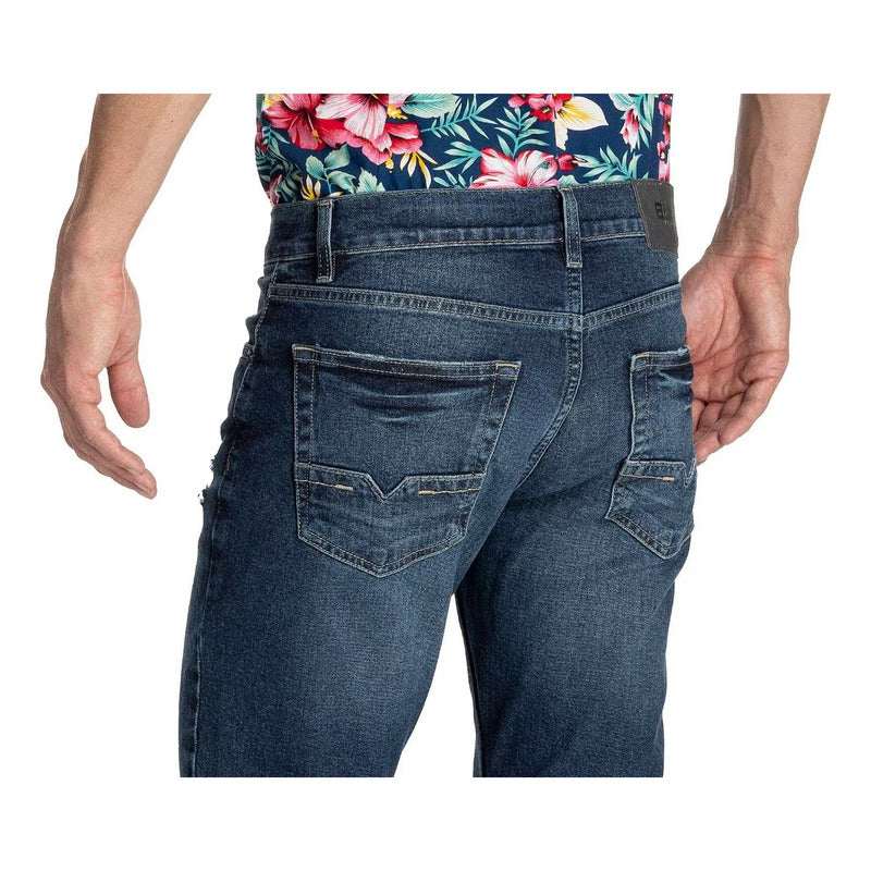 Pantalon Hombre Slim Straight Mod.star027 Stone Marca Oggi®