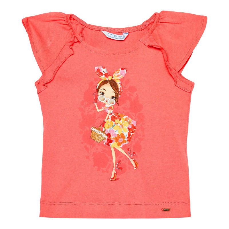 Blusa Casual Para Niña Mod.3001 Geranio Marca Mayoral® Geranio 3 Años