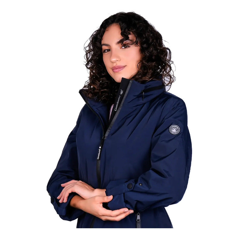 Chamarra Rompevientos De Dama M. Dw89-ny8596l Greenlander® Azul Marino M Lisa